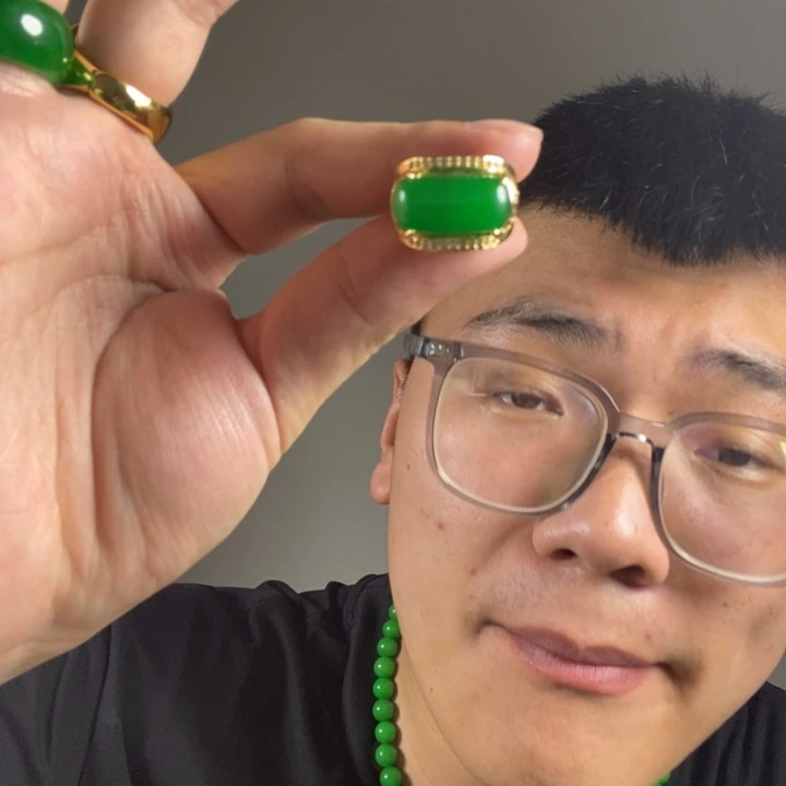 未镶嵌戒指翡翠高端时尚豪镶马鞍戒指