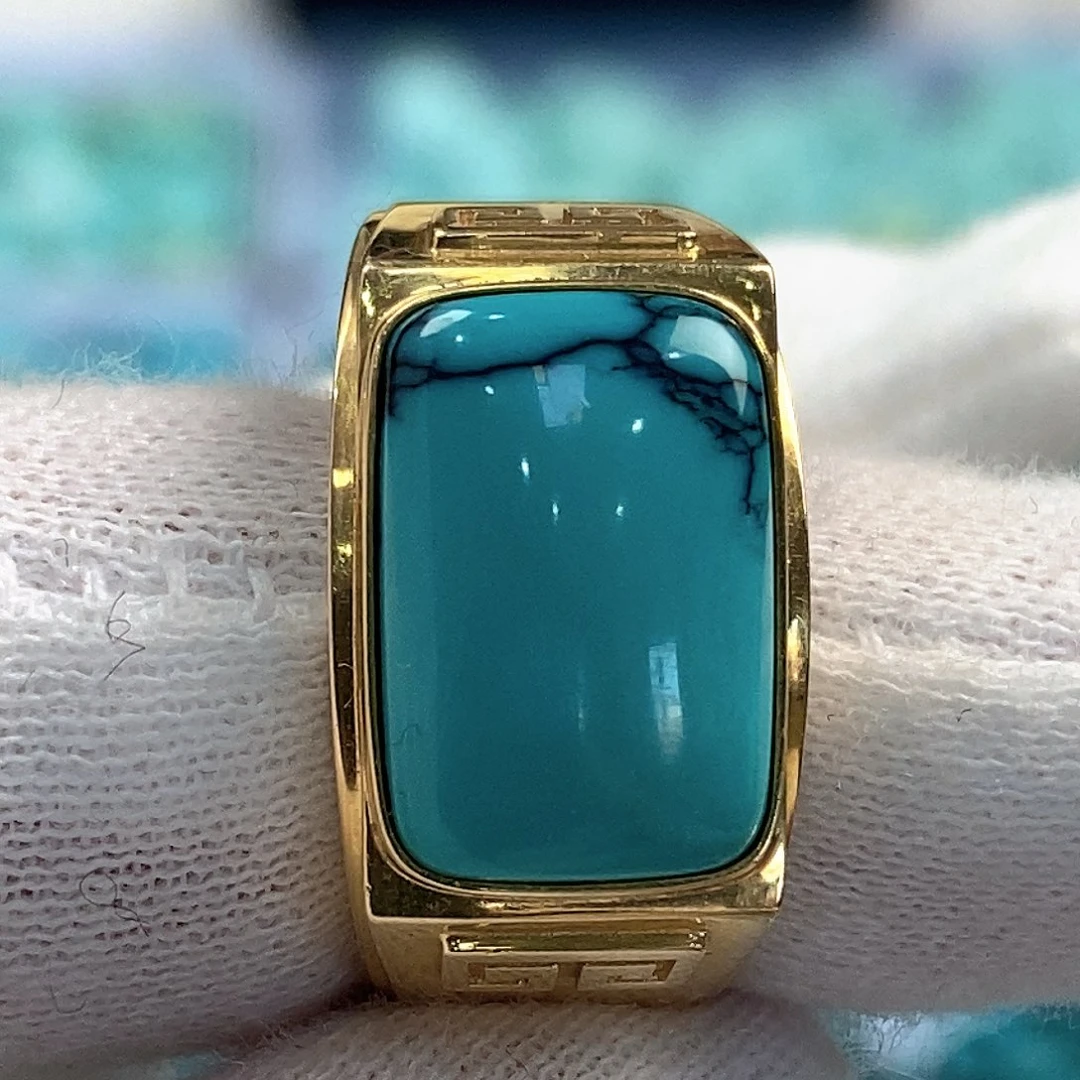 绿松石18K金镶嵌配饰