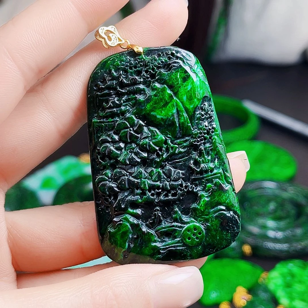 颈饰银S925镶嵌翡翠多样性