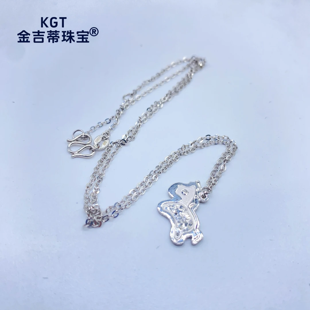 铂金Pt950 碎碎冰小马套链