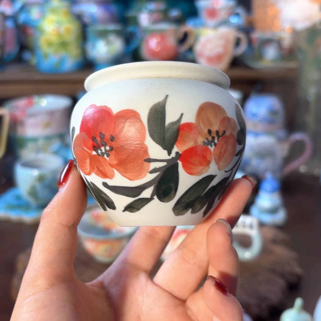 景德镇手绘高温釉下彩陶瓷茶具