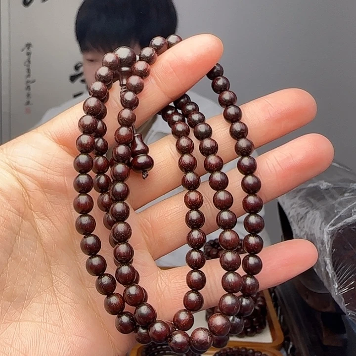 小叶紫檀手串/手链幸*伢檀香紫檀0.6×108高