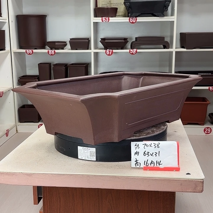 紫砂花盆长方形山