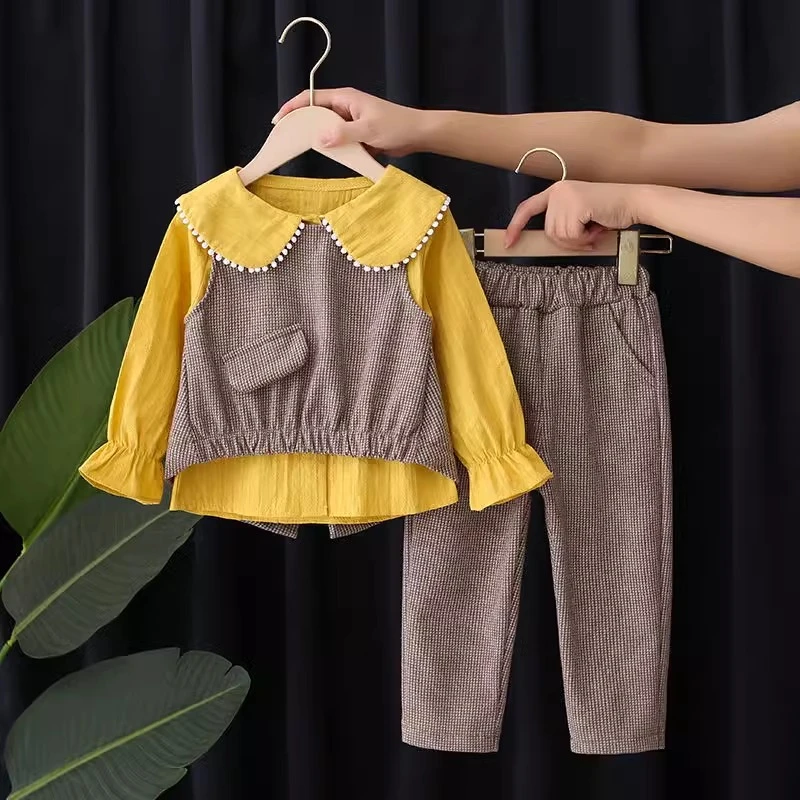 女童春装儿童套装2025新款网红女宝宝春秋韩版时髦三件套女孩衣服