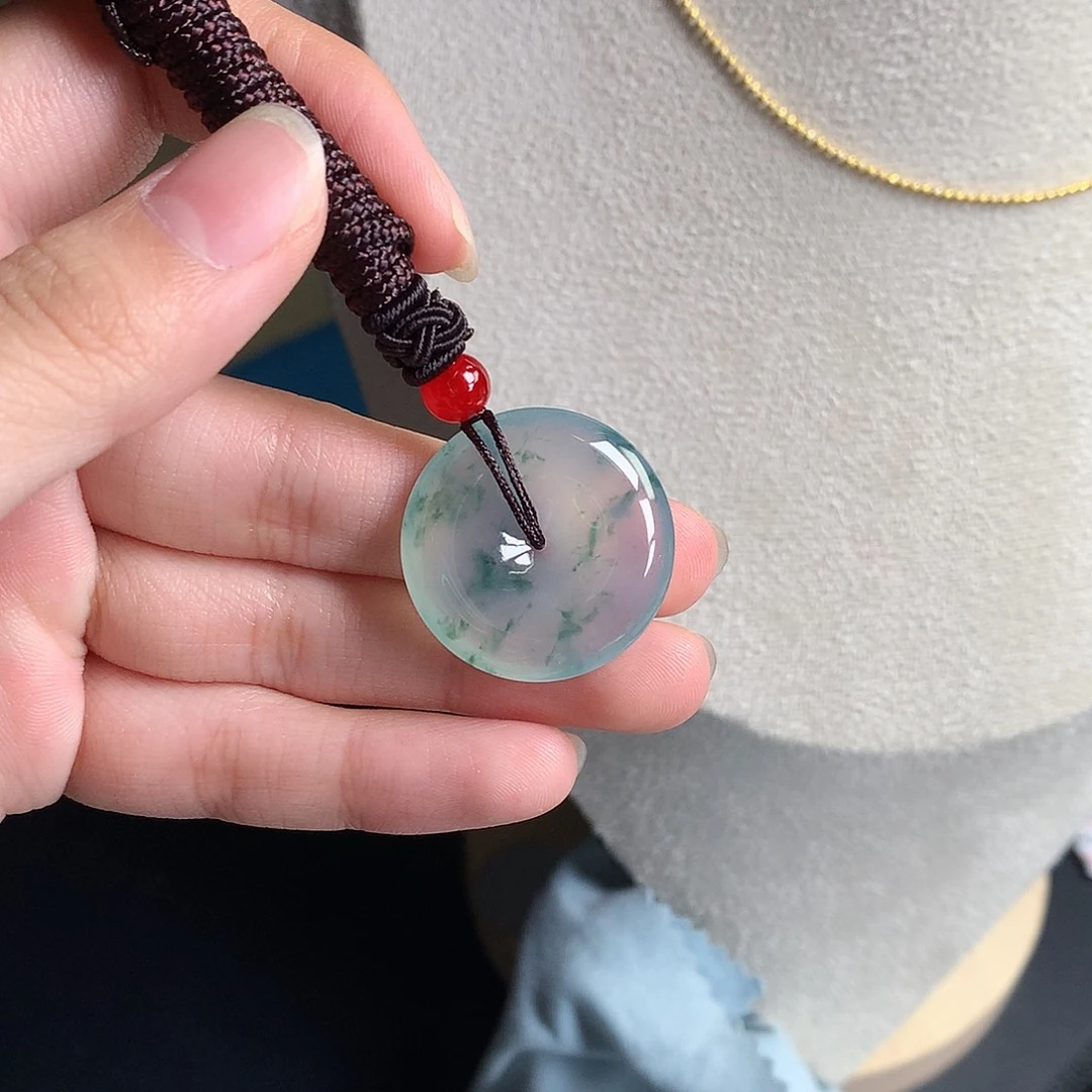 翡翠裸石缅甸天然A货翡翠冰种平安扣