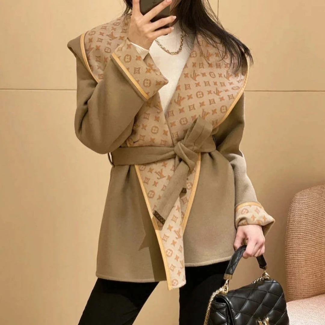99新 LouisVuitton/路易威登 奶茶棕/34码/15236