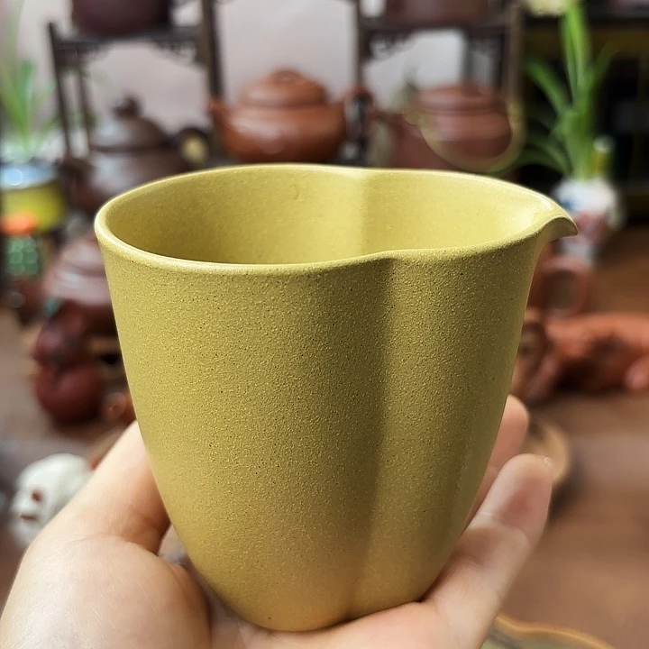 茶杯紫砂公道杯 本绿 170cc 全手