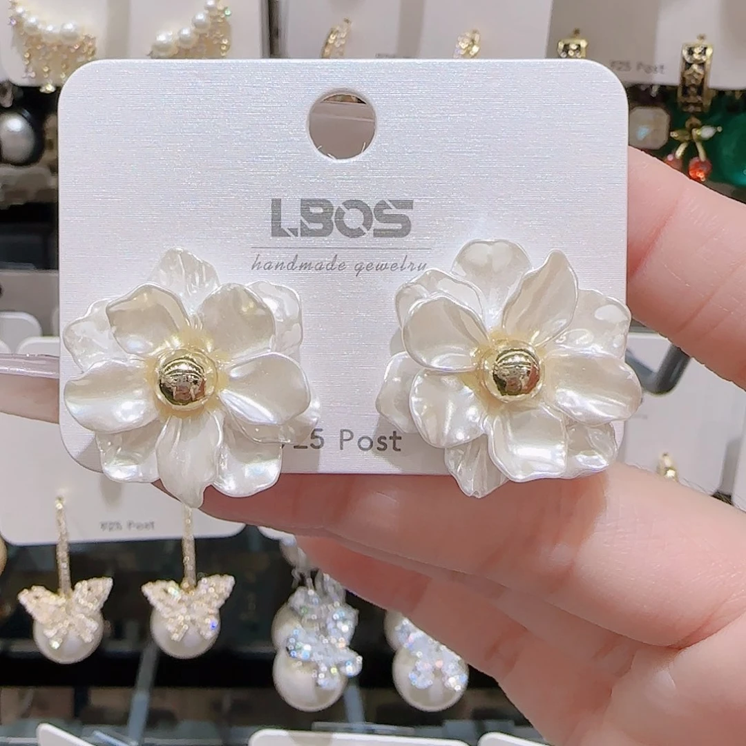 锆石铜合金925银耳环