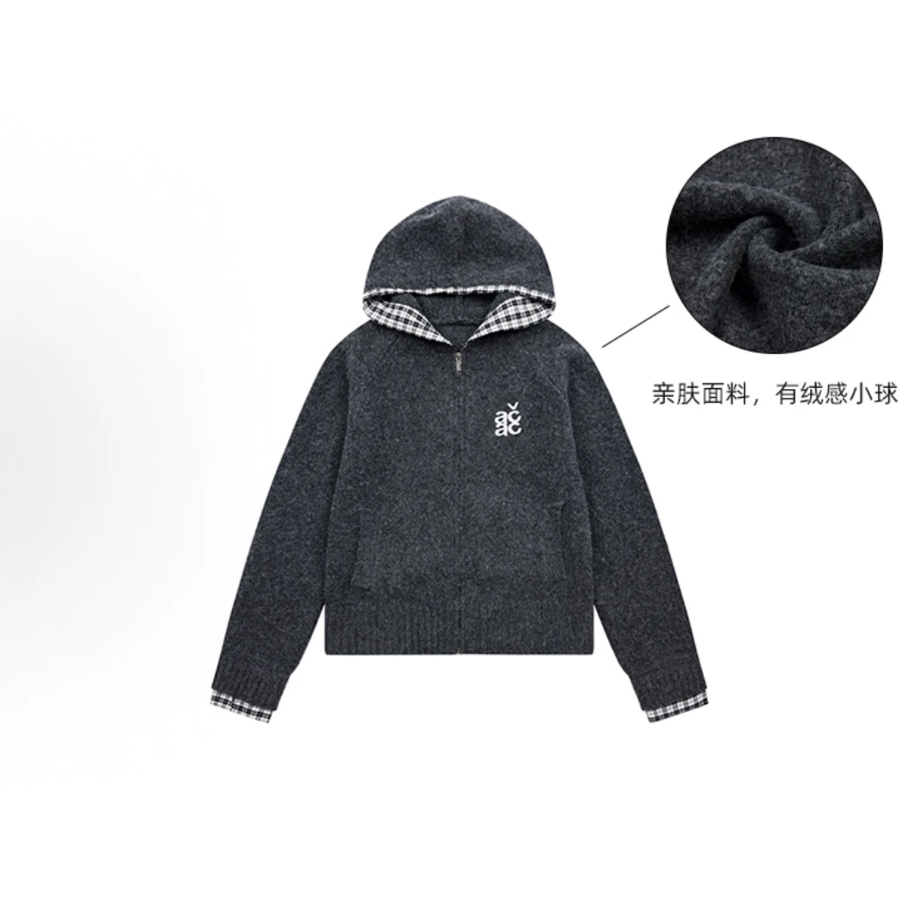 A c基础acac 潮牌宽松慵懒风时尚休闲百搭针织衫外套毛衣 女款款