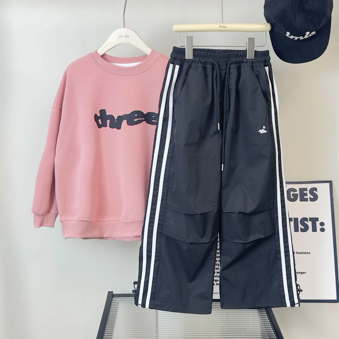 AK8590儿童冲锋裤休闲拉条设计男童韩版运动中大童春季新款潮童