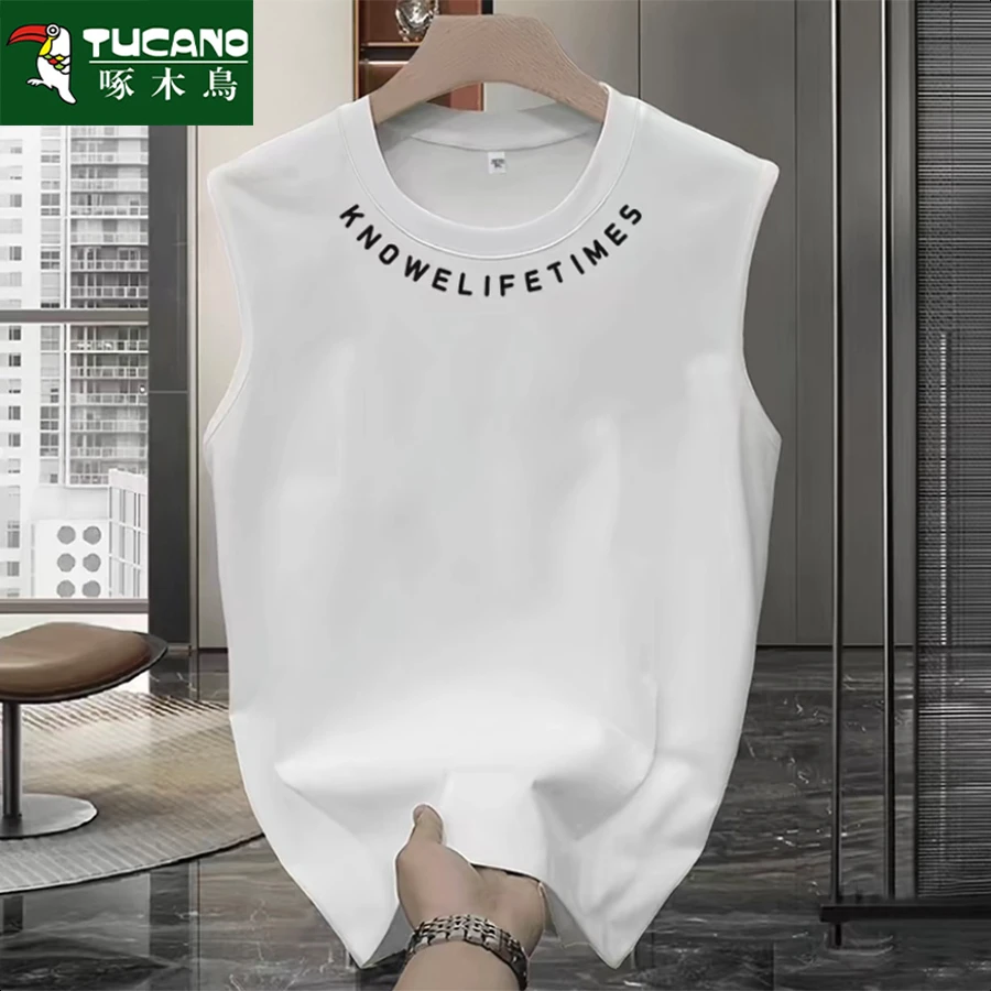 啄木鸟短袖T恤男士休闲时尚百搭圆领打底宽松舒适纯棉体恤潮流