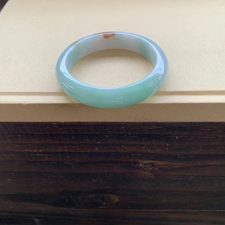 冰润高糯化冰绿手镯，特价6980圈口54-12.1-7.7，天然翡翠缅A小纹