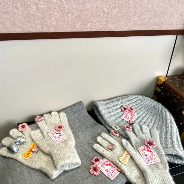 韩版灰色系KT围巾