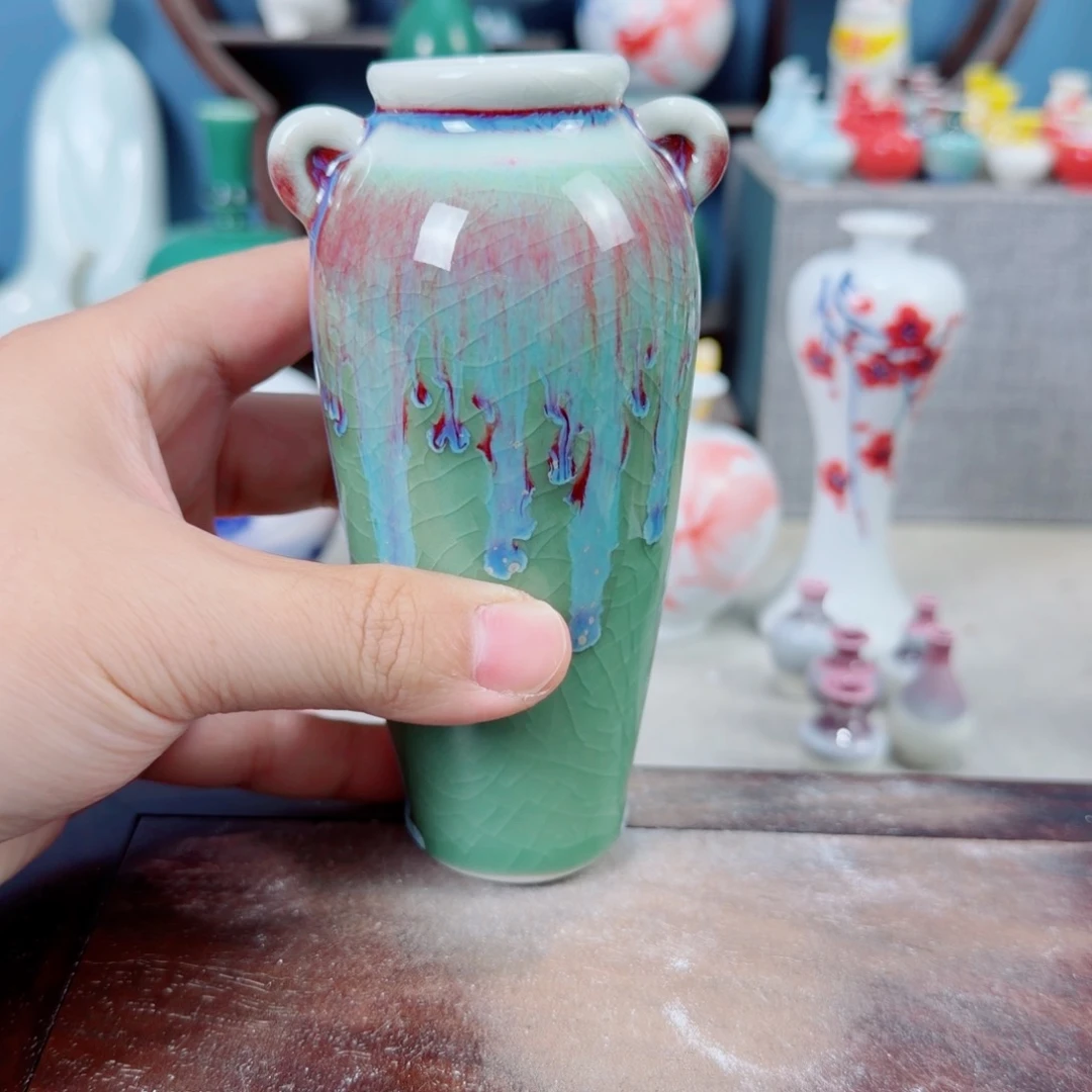 陶瓷手工小花器摆件