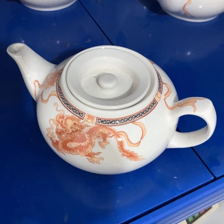 瓷片强化瓷多孔壶约600ml