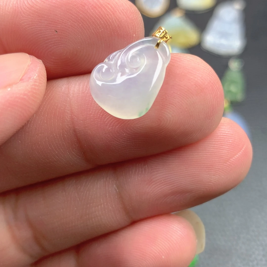 【闪购商品】颈饰18K金镶嵌翡翠翡翠