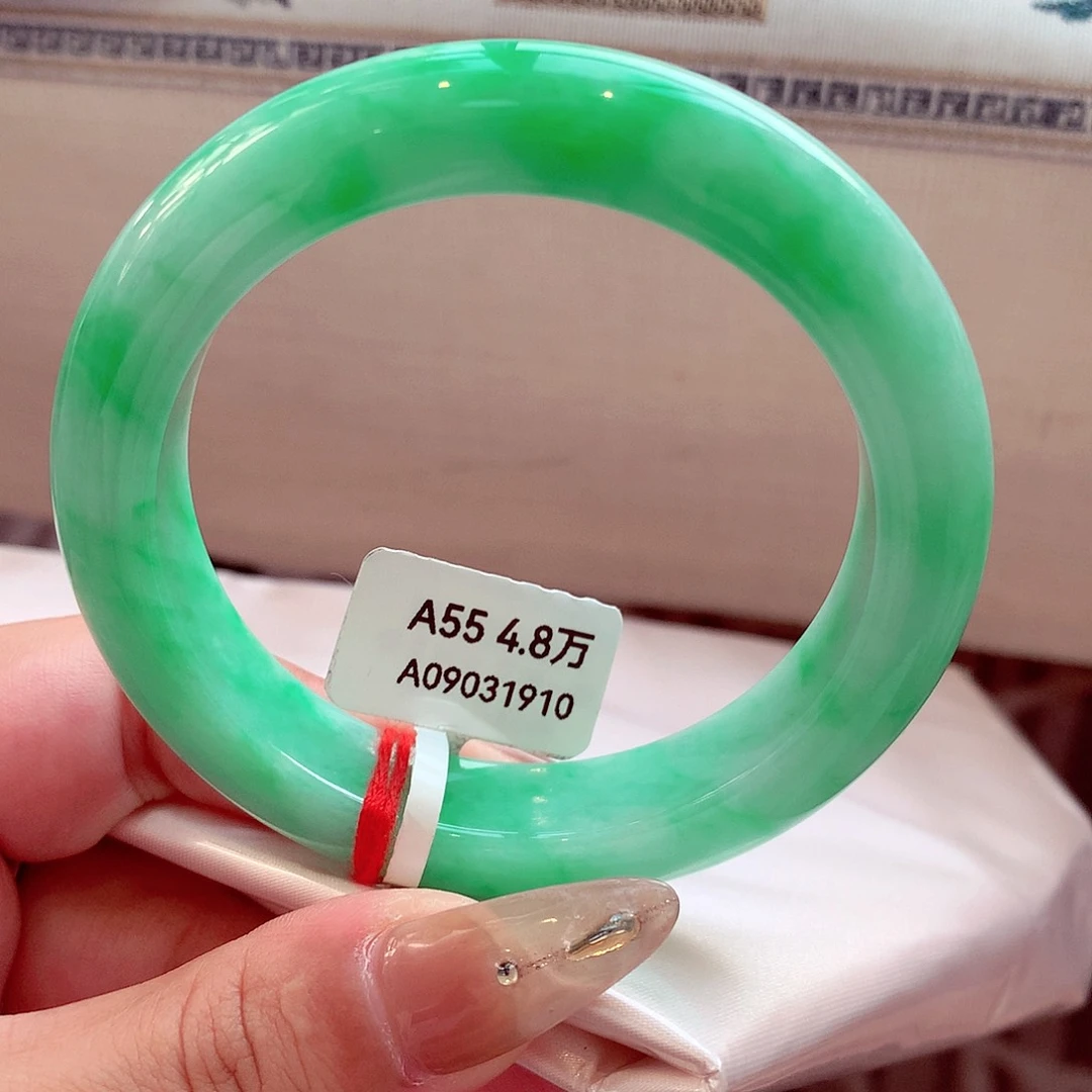 未镶嵌手镯翡翠阳绿完美捡漏16号11