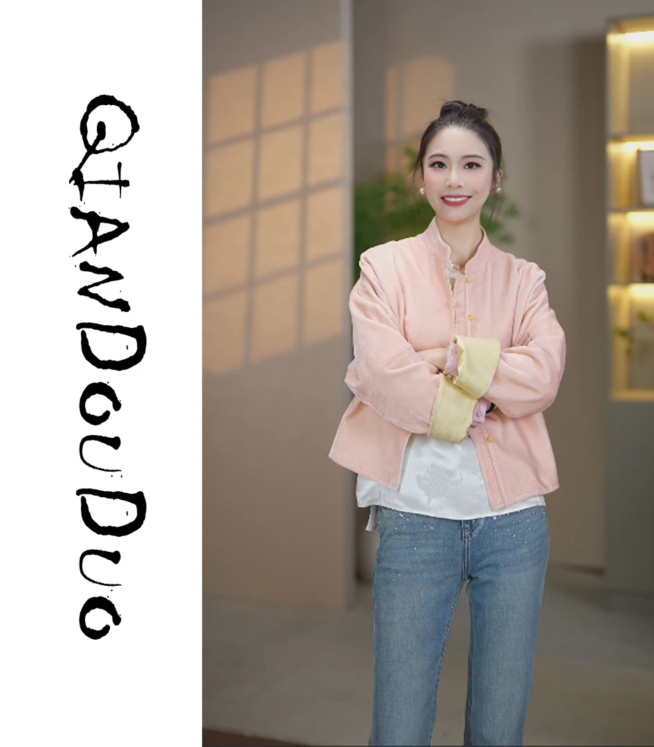 锦丝院【暖阳】新中式丝绒新款时尚百搭新中式外套WTD67180699