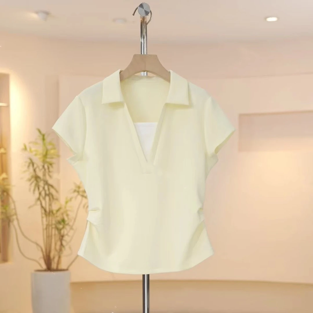 【认准正版】夏季时尚新款翻领百搭T恤T25020