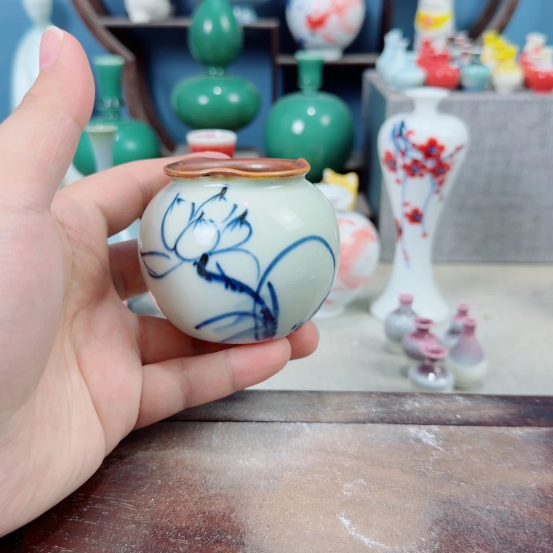 陶瓷手工小花器摆件