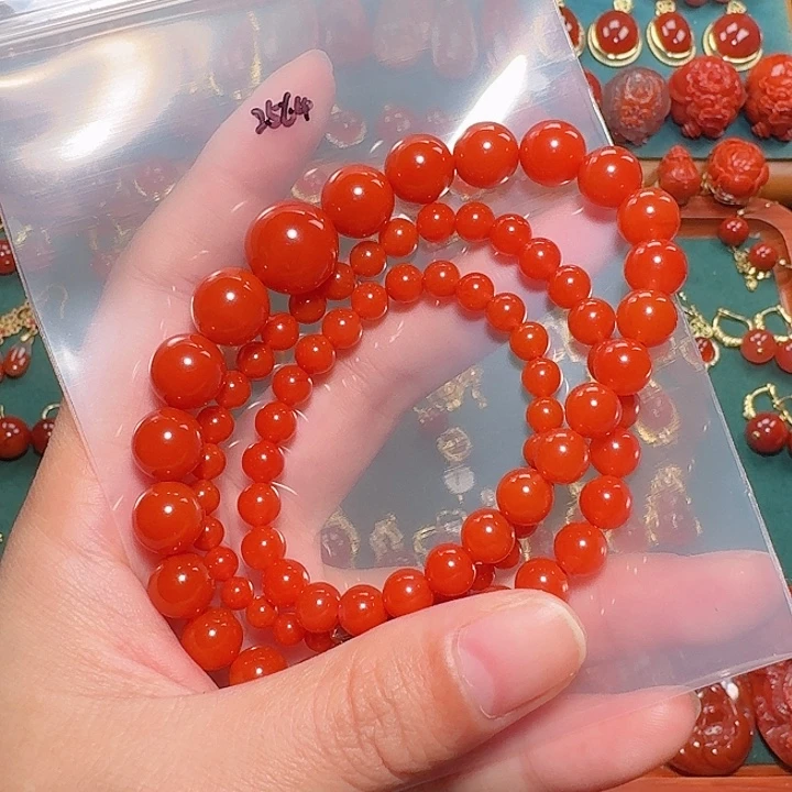 用***7南红玛瑙未镶嵌塔链