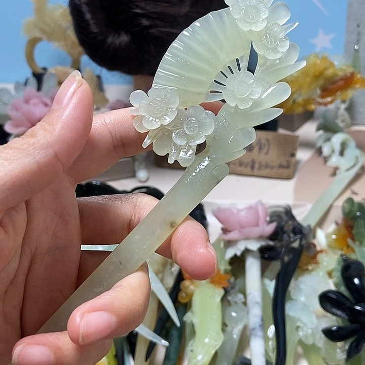 武***主岫玉未镶嵌发簪发簪