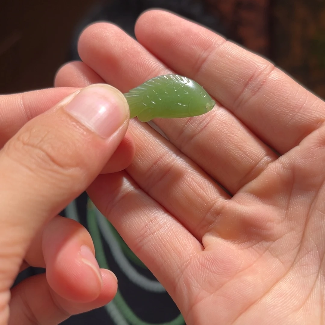 吊坠(不含链)未镶嵌和田玉碧玉鱼