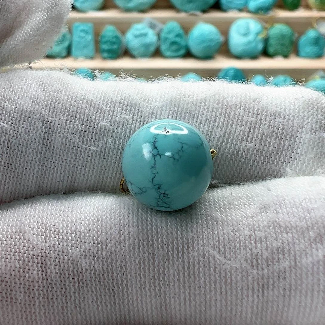 未镶嵌绿松石圆珠10.5mm