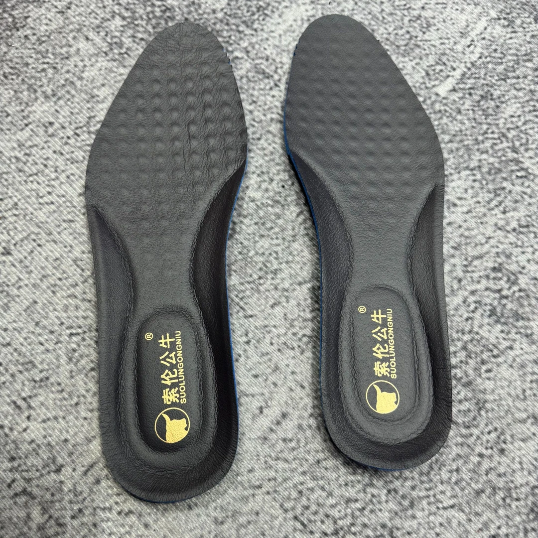 索伦公牛商务休闲皮鞋鞋垫男女款皮鞋透气吸汗防臭一脚蹬鞋垫男款