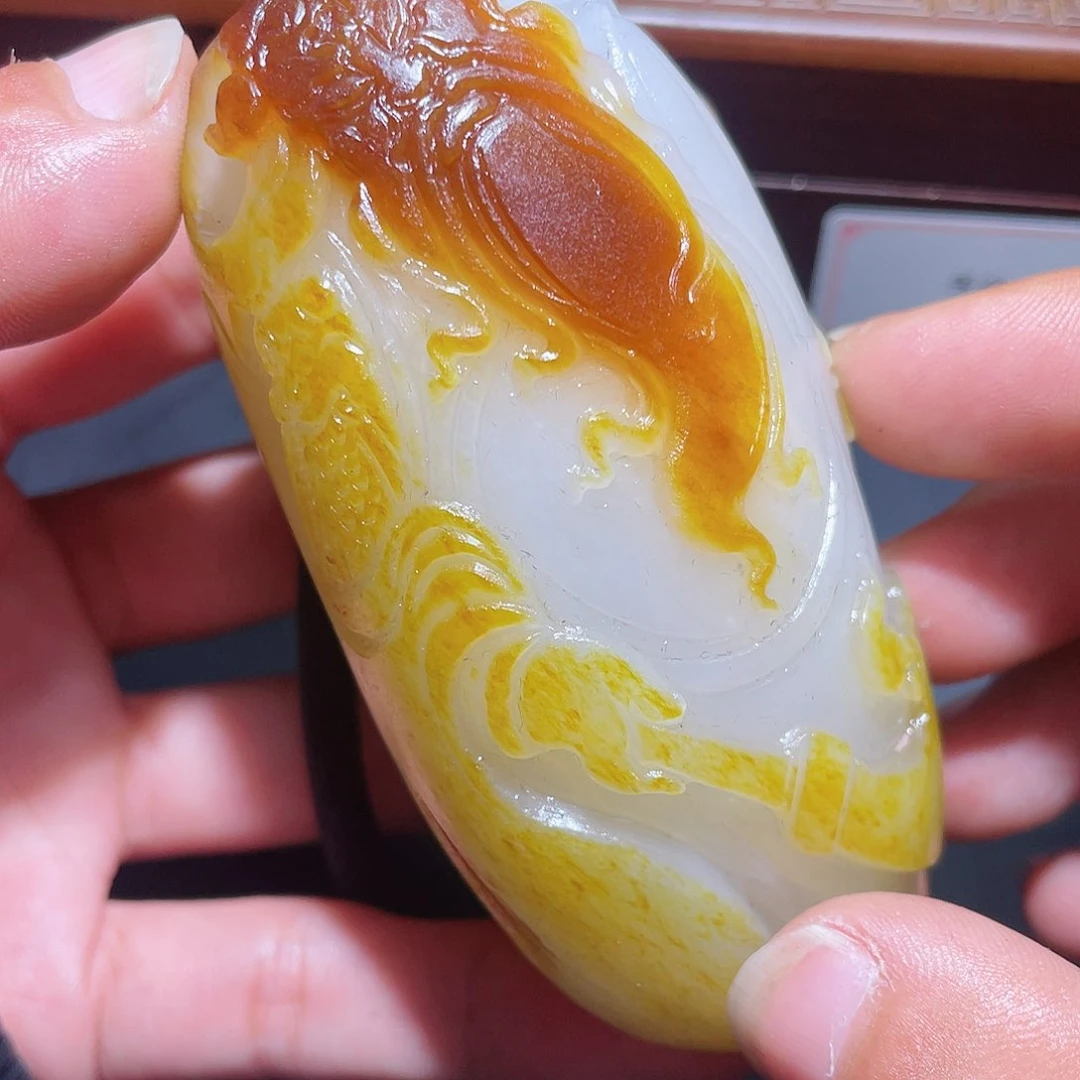 和田玉把件未镶嵌海**川D2 