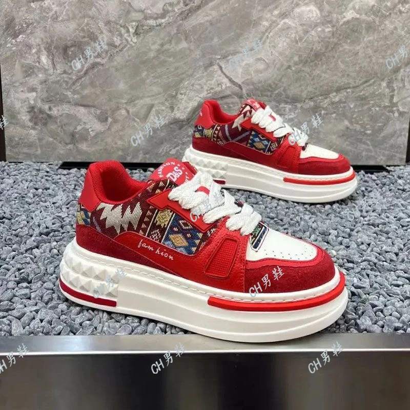 增高休闲风厚底时尚休闲鞋潮流百搭运动鞋子欧洲站男鞋秋季老爹鞋