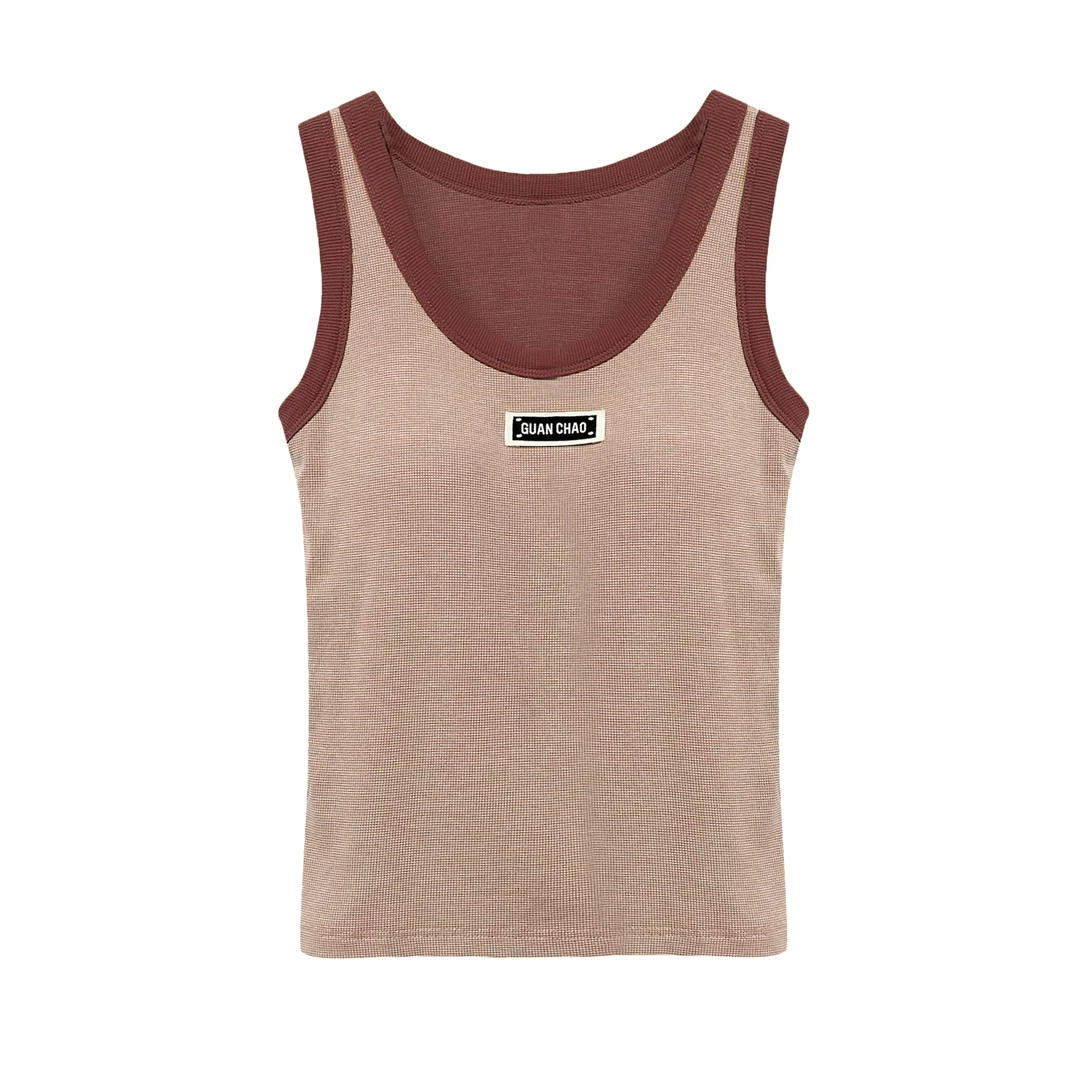 夏季新品！女士夏季U领吊带背心E888