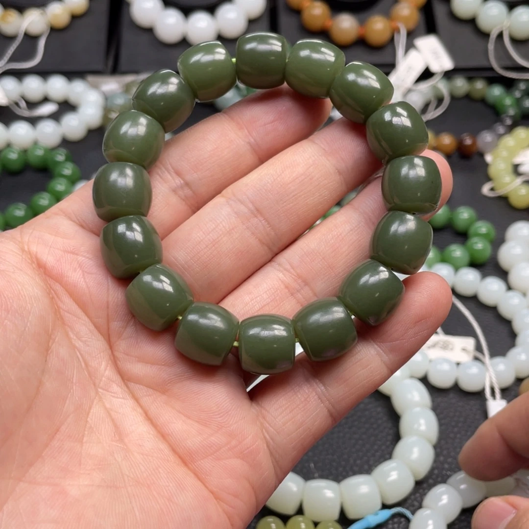 和田玉未镶嵌手链14