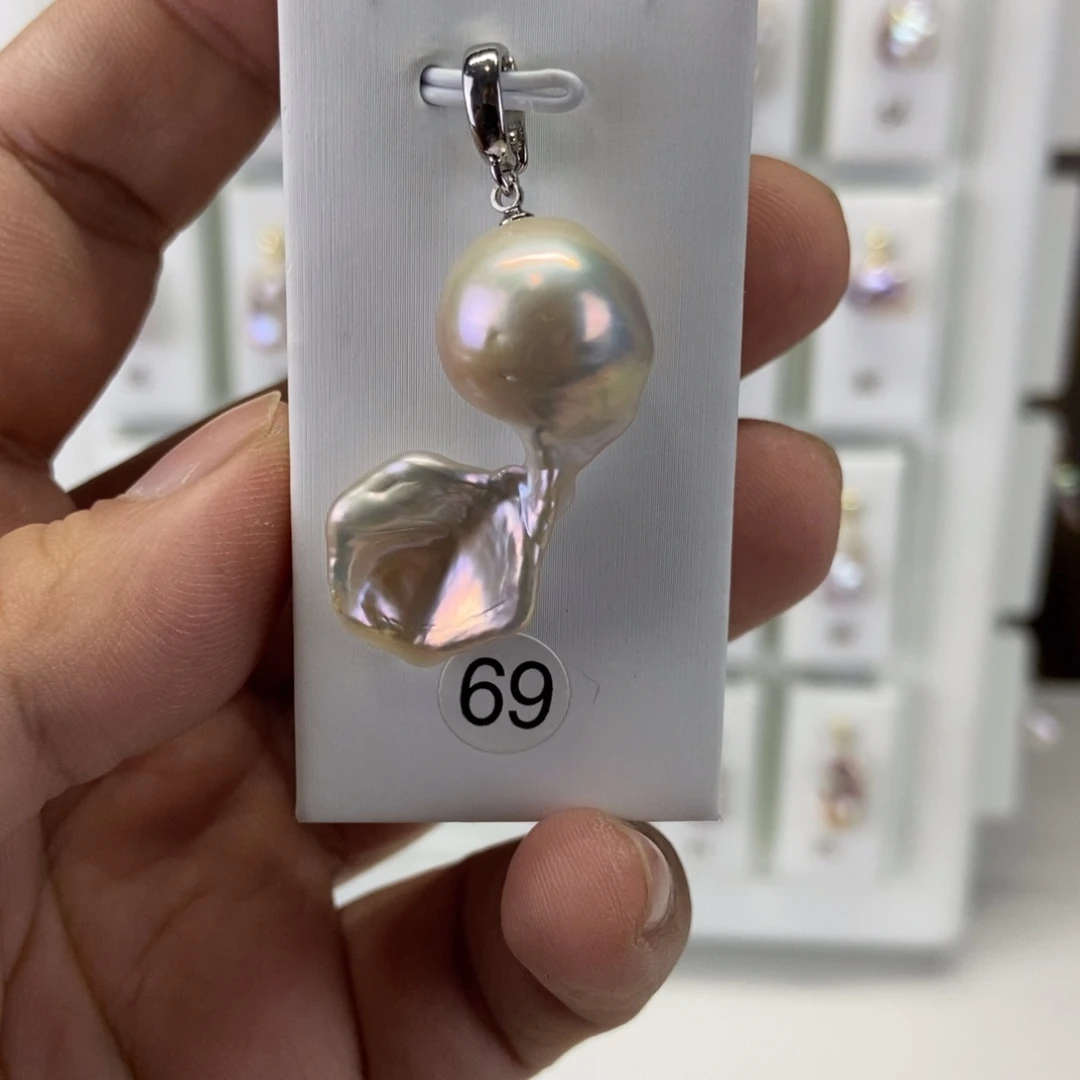 淡水珍珠吊坠(不含链)合金