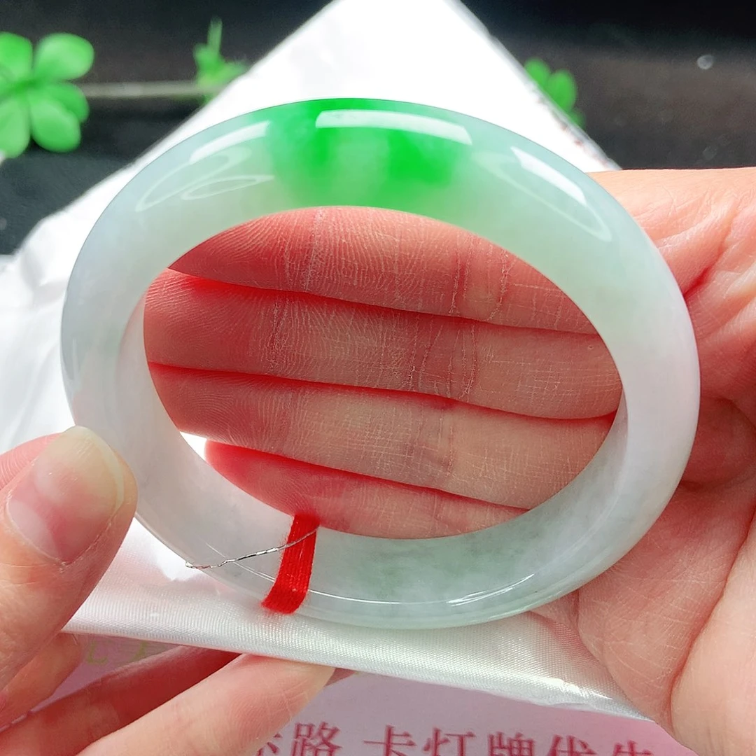 未镶嵌手镯翡翠57圈（高货微瑕漏）