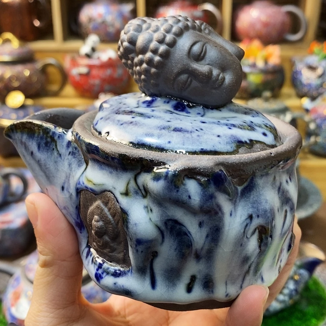 粗陶柴烧志野茶器