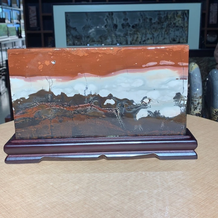 ，广西国画石摆件，收藏观赏