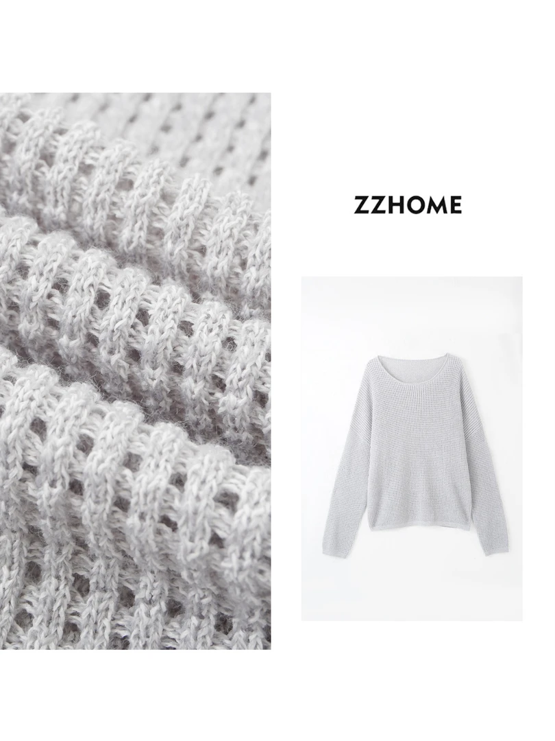 ZOZO HOME ｜织物之美 定制冰蓝灰垂悬夏季针休闲防晒织衫q170709p