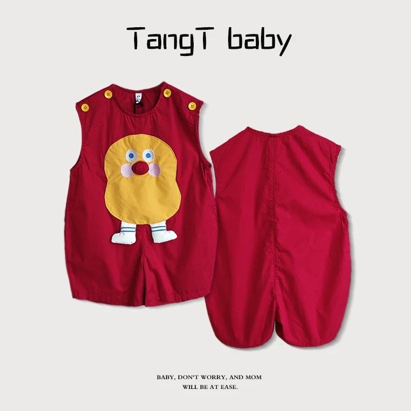 宝宝夏季睡袋柔软婴儿卡通纯棉拍照上镜生日写真打卡出片神裤爆款