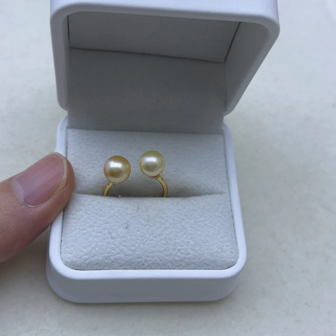 海水珍珠戒指银S925镶嵌