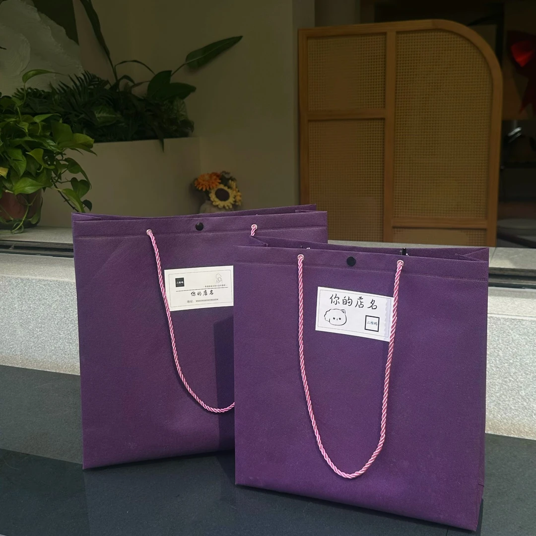 高颜值肩背无纺布小众商用女装袋包装礼品袋手提袋外出便携包