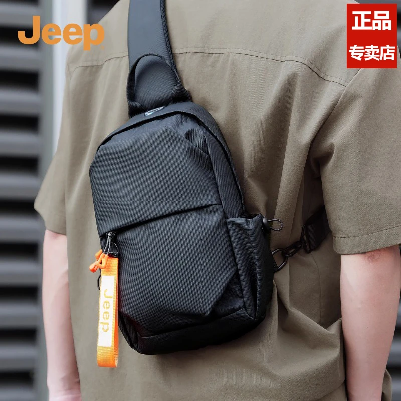 JEEP/吉普胸包男士2025新款斜挎包女大容量单肩包便携休闲小背包