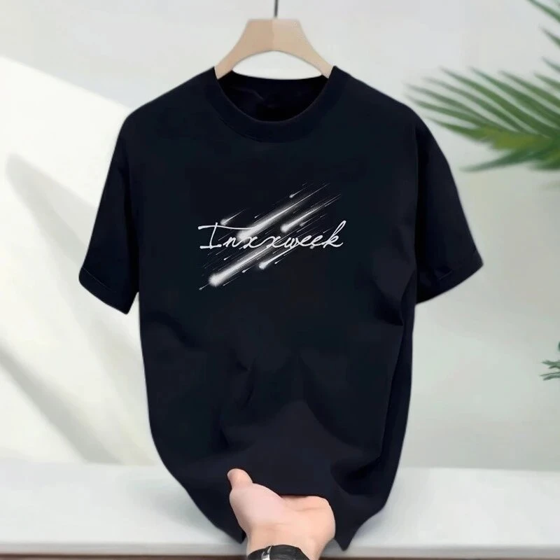 仓石一树潮牌美式字母印花短袖t恤男士夏季新款宽松纯棉圆领上衣