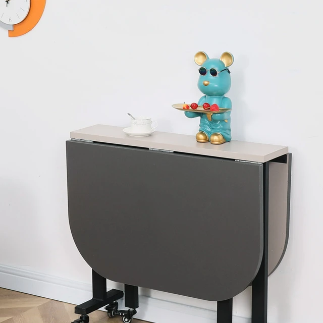 家用折叠餐桌小户型可移动折叠桌厨房超薄饭桌伸缩可折叠桌子新品