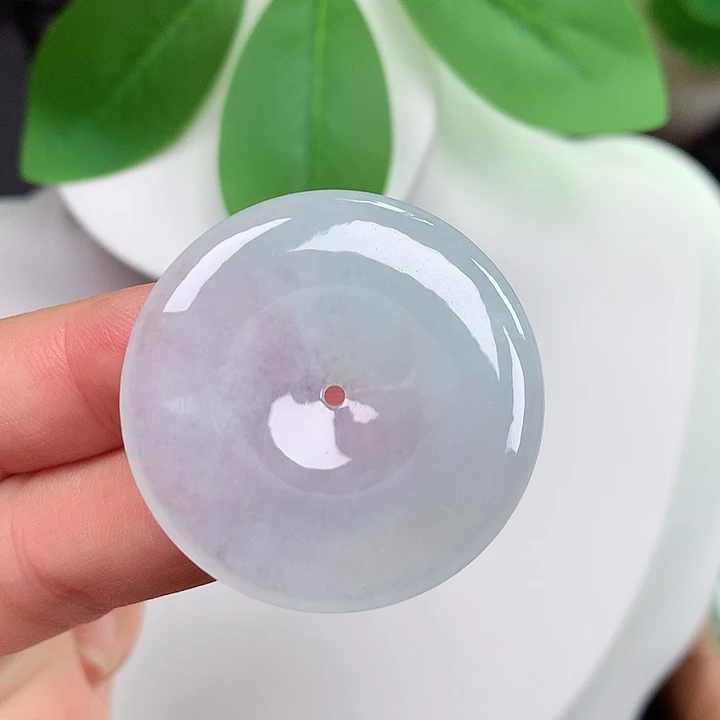 翡翠未镶嵌颈饰平安扣 34.7x4.6mm