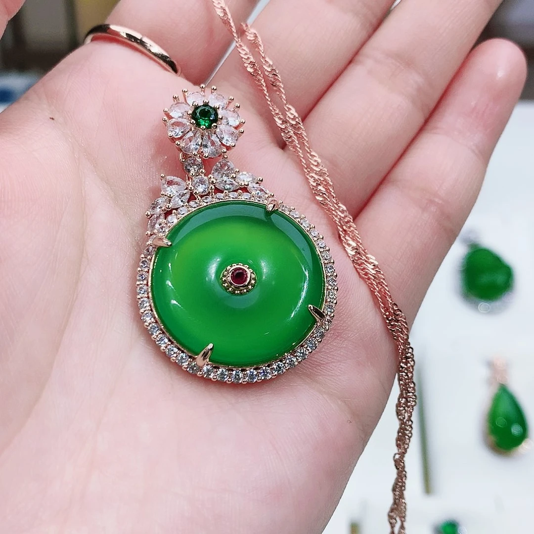 【闪购商品】玛瑙/玉髓吊坠(赠链)合金