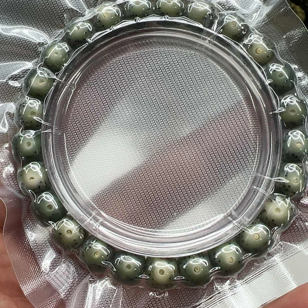 星月菩提手串K****s153高端绿星月菩提单圈0.9