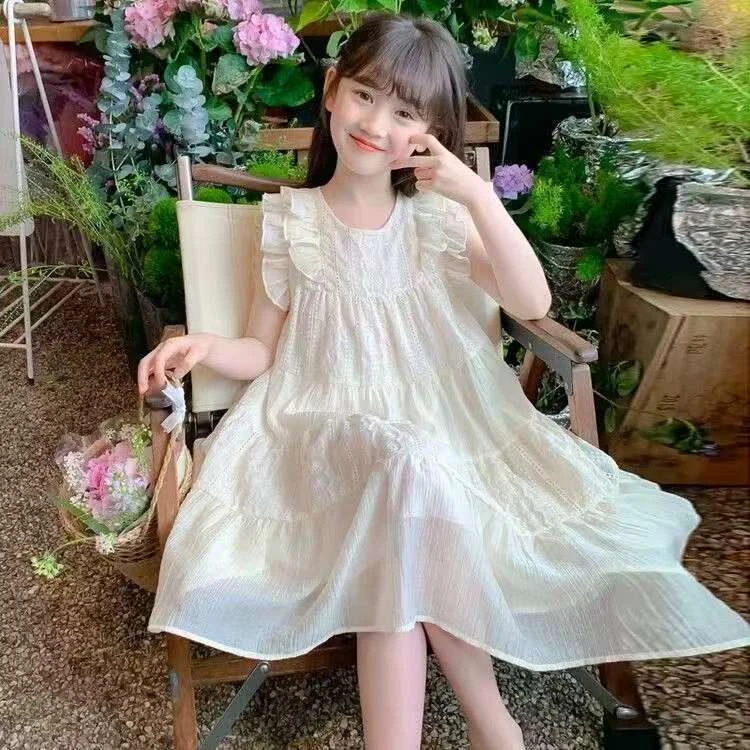 女童夏季裙子2025新款夏天沙滩裙小女孩裙公主裙女童裙子公主款