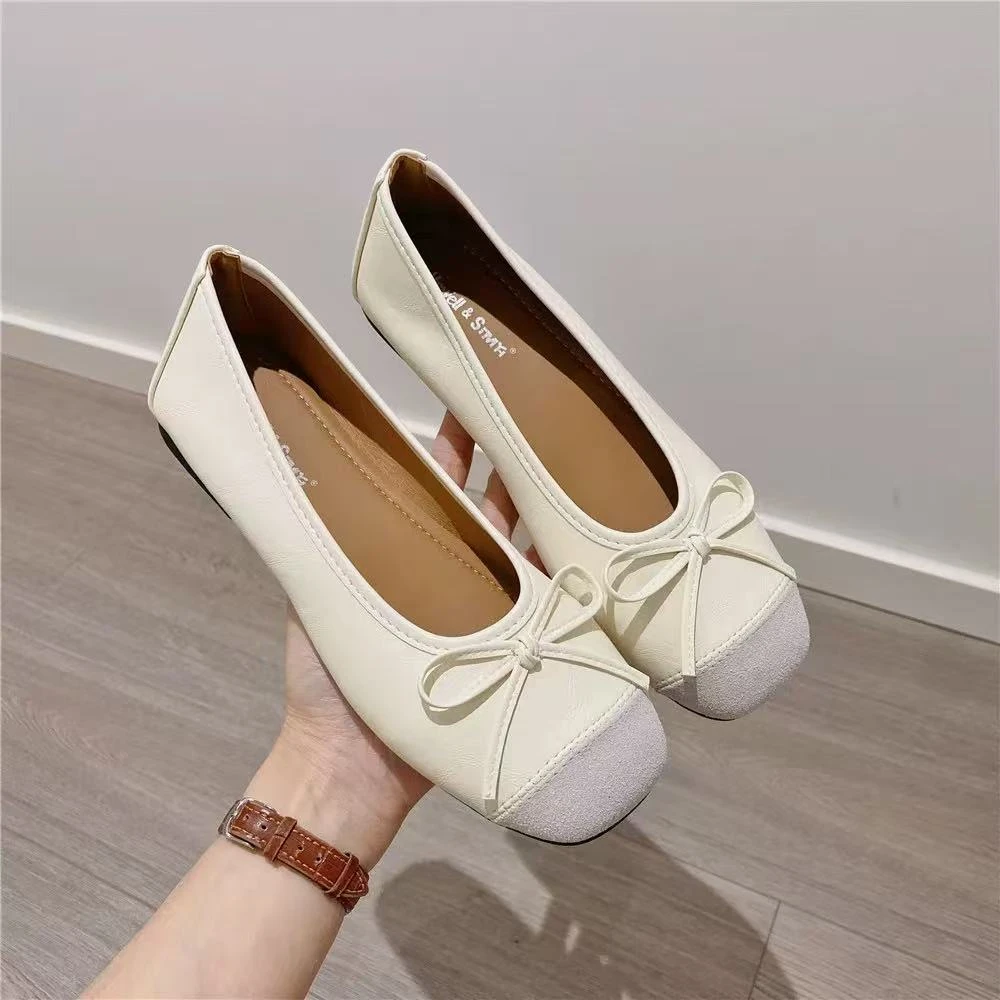 Datou 仙女风蝴蝶结方头单鞋女208