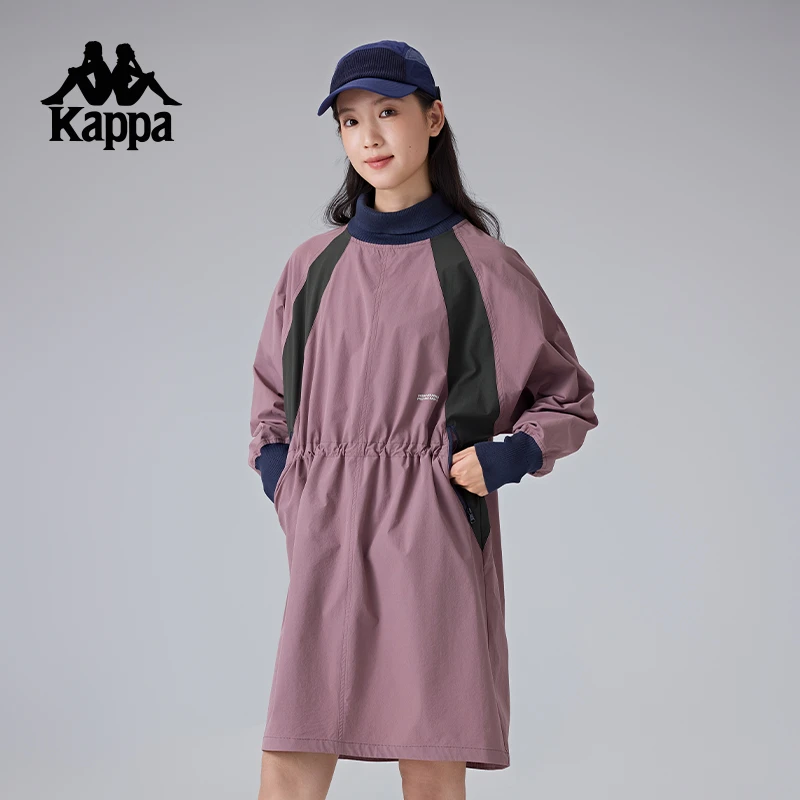 kappa卡帕背靠背2025新品复古运动工装裙弹力收腰连衣裙